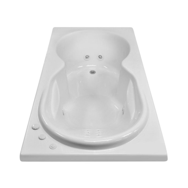 Carver Tubs 72" x 42" Drop in Whirlpool Bathtub Heater Wayfair.ca